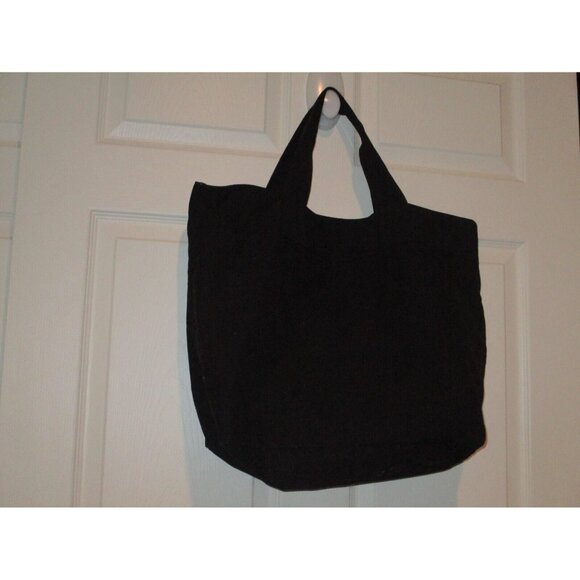 Victoria's Secret Rhinestone Black Large Fabric Travel Bag Good Pre-Owned Shape - Picture 2 of 3